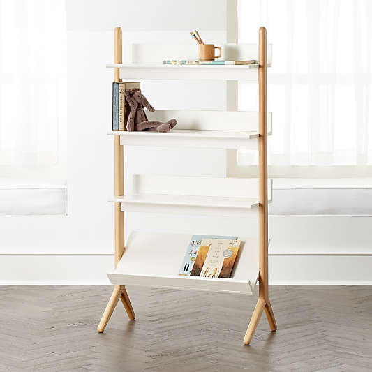 RECALL: Danish White and Natural Tall Bookcase