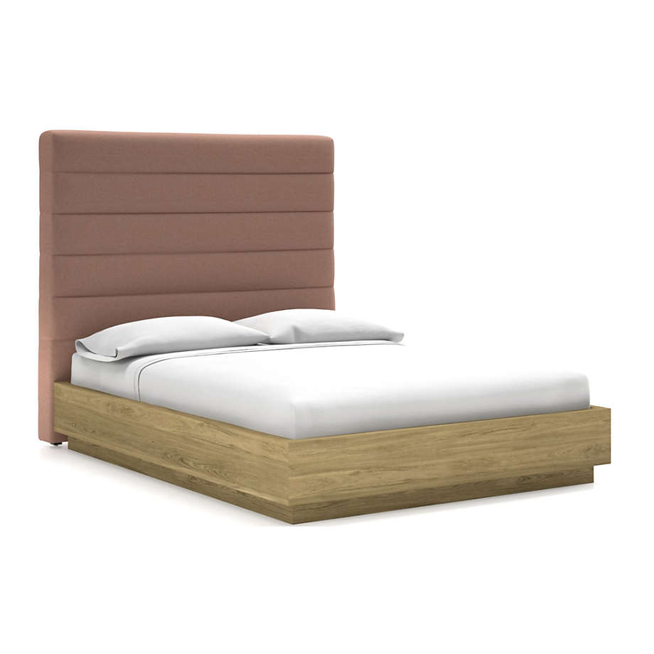 Danielle Headboard with Batten PlinthBase Bed Romantic Crate & Barrel