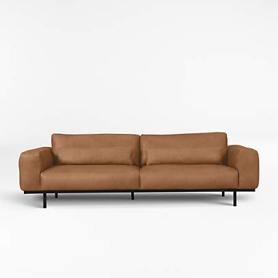 Danver Grande Leather Sofa Crate And, Crate And Barrel Leather Sofa
