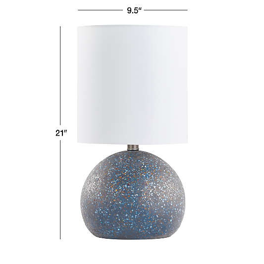 Dark Blue Terrazzo Kids Table Lamp