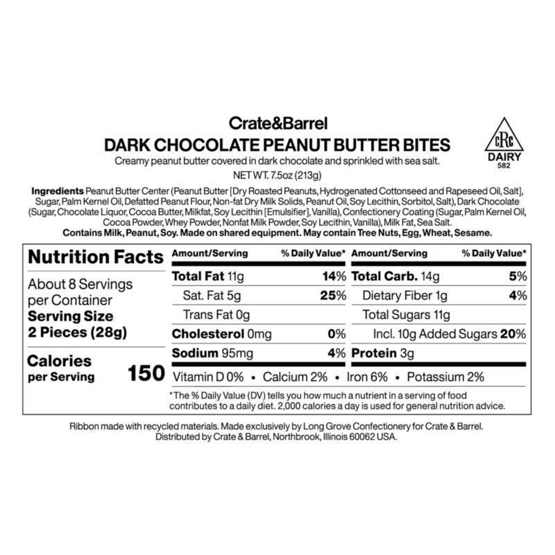 Dark Chocolate-Covered Peanut Butter Bites with Sea Salt in Gift Tin - image 5 of 6