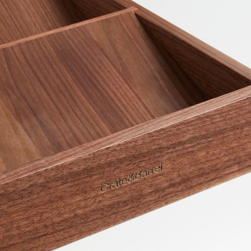 Dark Walnut Wood Spice Drawer Organizer - image 1 of 3