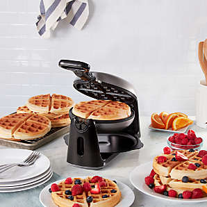 Dash Cream Mini Waffle Maker with Ceramic Nonstick Plates + Reviews, Crate  & Barrel in 2023