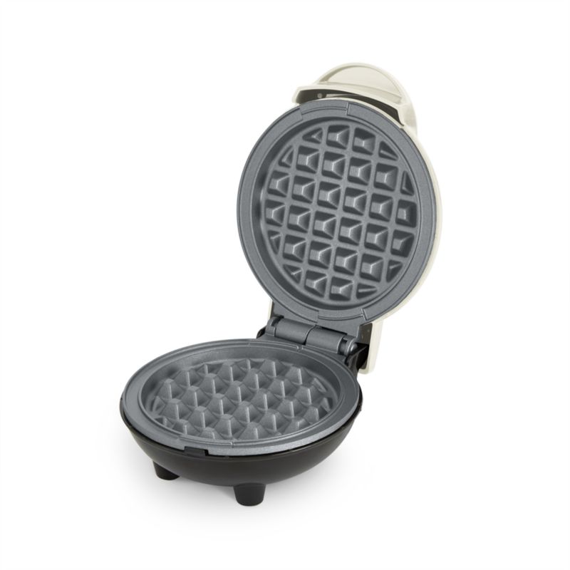 Dash ® Cream Mini Waffle Maker with Ceramic Nonstick Plates