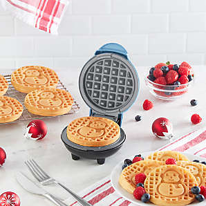 Dash Dreidel Mini Waffle Maker 4” Non- Stick-Blue