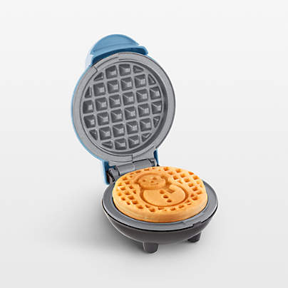 Dash ® Snowman Mini Waffle Maker with Ceramic Non-Stick Plates