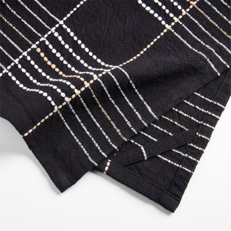 Dash Plaid Ink Black Organic Cotton Dish Towels, Set of 2 - image 1 of 2