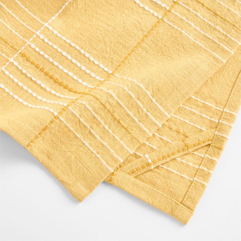 Dash Plaid Saffron Yellow Organic Cotton Dish Towels, Set of 2 - image 2 of 3