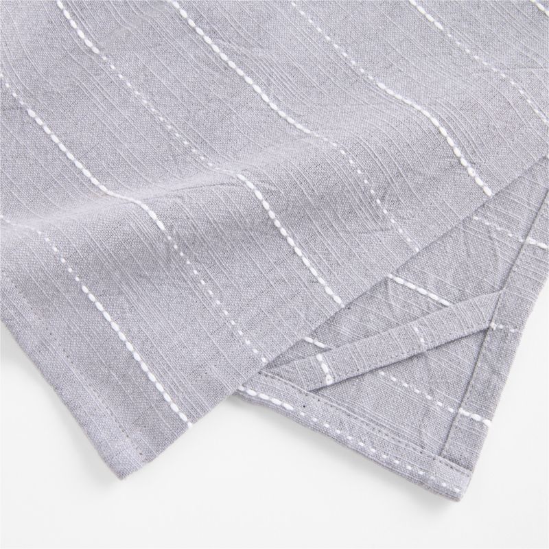 Dash Stripe Pewter Grey Organic Cotton Dish Towels, Set of 2 - image 2 of 3