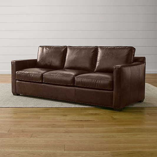 Davis Leather 3-Seat Sofa