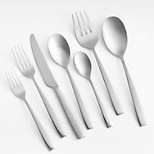 Dawson Mirror 22-Piece Flatware & Serveware Set + Reviews | Crate & Barrel