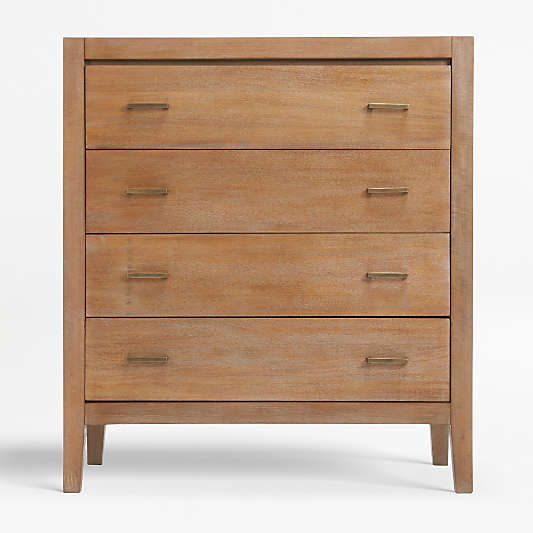 Dawson Light Brown Wood 4-Drawer Chest