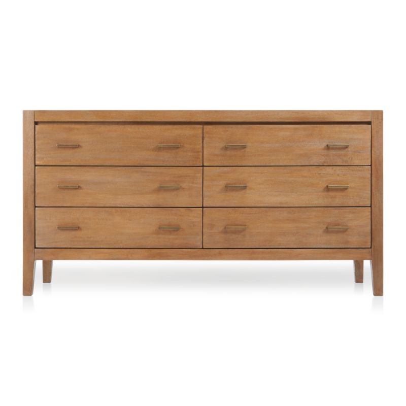 Dawson Light Brown Wood -Drawer Dresser