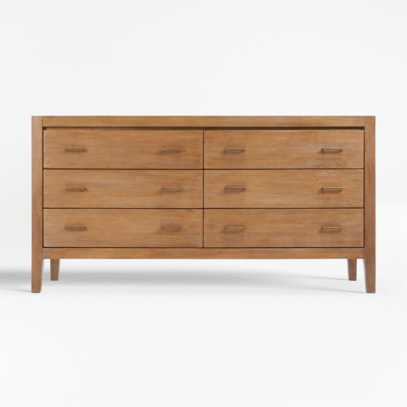 Dawson Light Brown Wood -Drawer Dresser