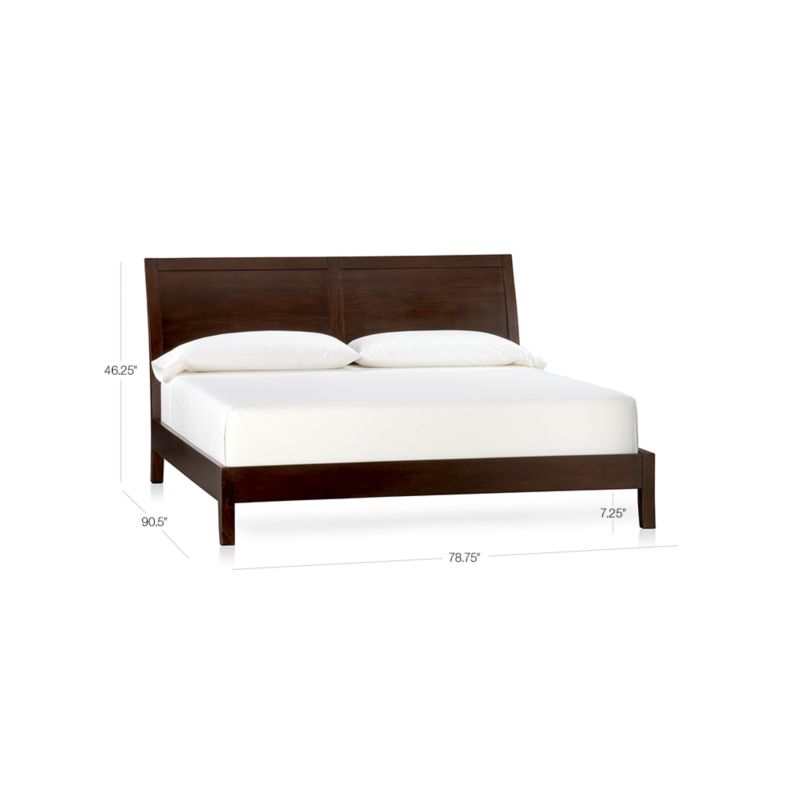 View Dawson Dark Brown Wood King Sleigh Bed - image 2 of 11