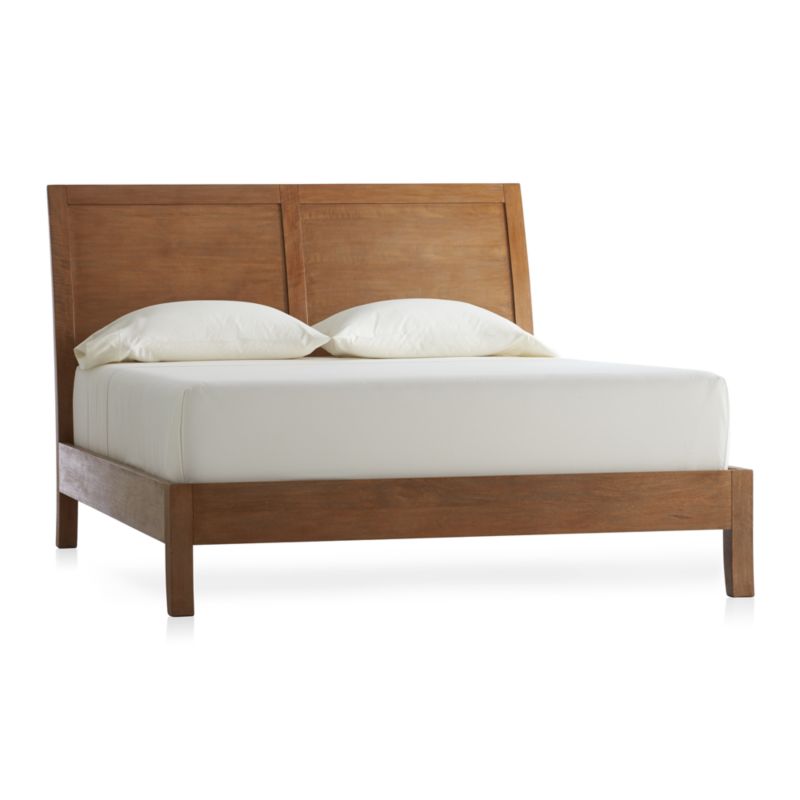 Dawson Light Brown Wood Queen Sleigh Bed