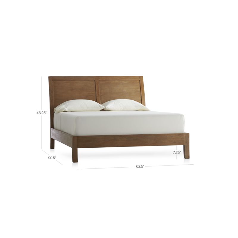 Dawson Light Brown Wood Queen Sleigh Bed