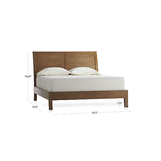 Dawson Light Brown Wood Queen Sleigh Bed