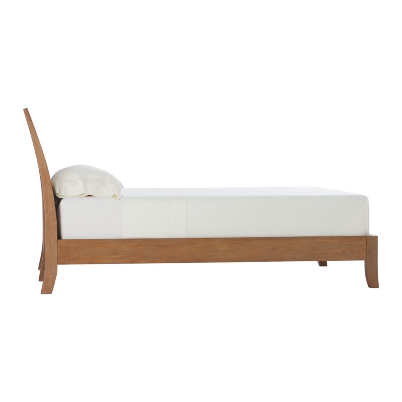 Dawson Light Brown Wood Queen Sleigh Bed