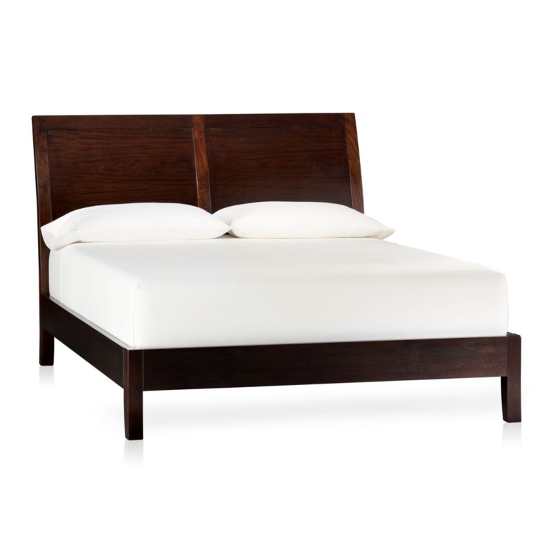 Dawson Dark Brown Wood Queen Sleigh Bed