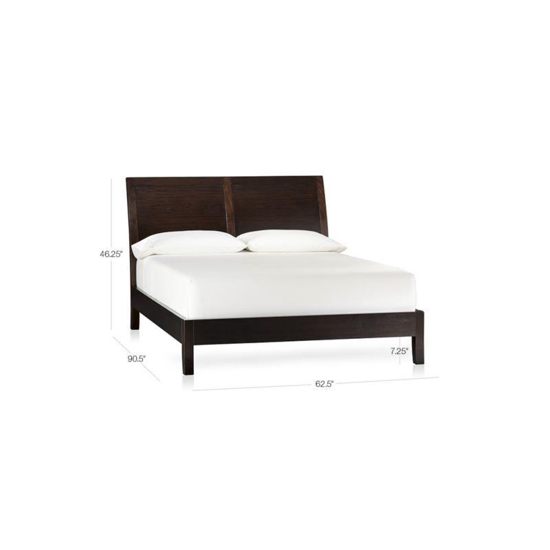 Dawson Dark Brown Wood Queen Sleigh Bed