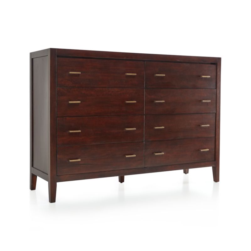 Dawson Dark Brown Wood 8-Drawer Dresser