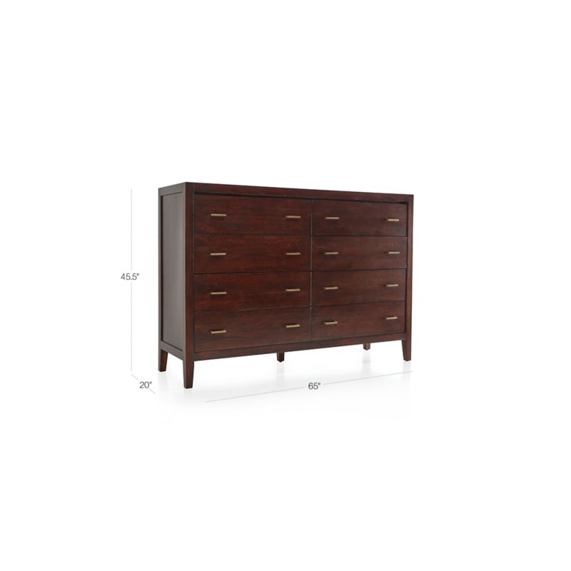 Dawson Dark Brown Wood 8-Drawer Dresser