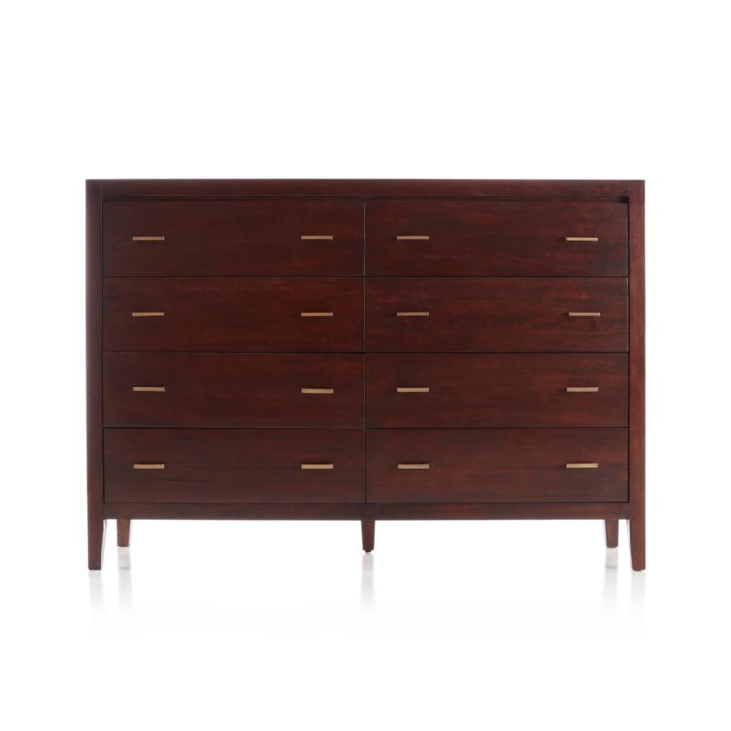 Dawson Dark Brown Wood 8-Drawer Dresser