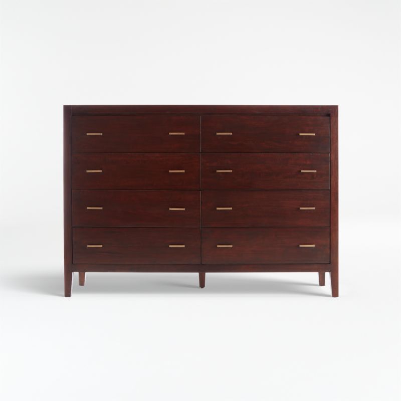 Dawson Dark Brown Wood 8-Drawer Dresser