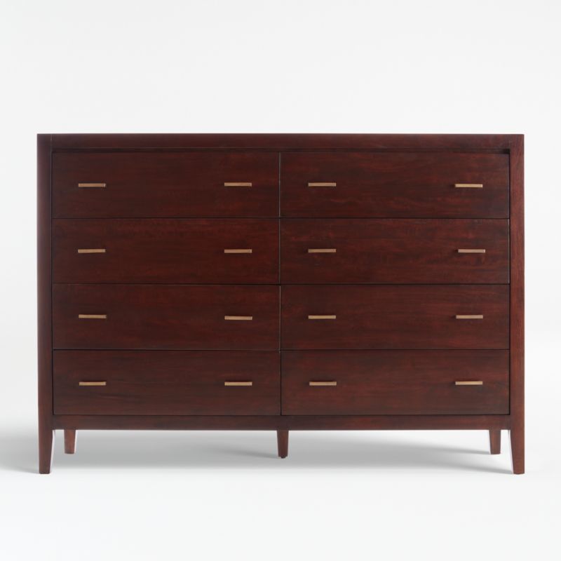 Dawson Dark Brown Wood 8-Drawer Dresser