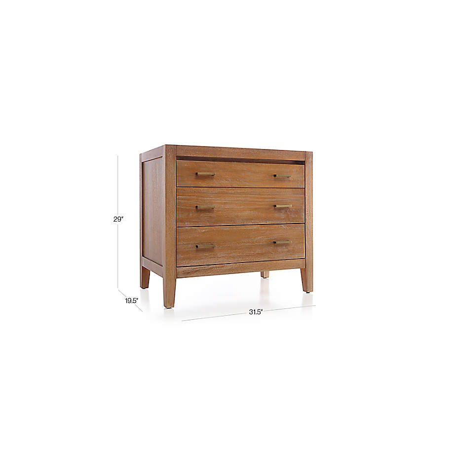 Crate and barrel on sale 3 drawer dresser