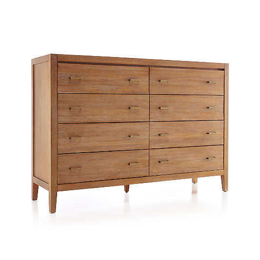 Dawson Light Brown Wood 8-Drawer Dresser