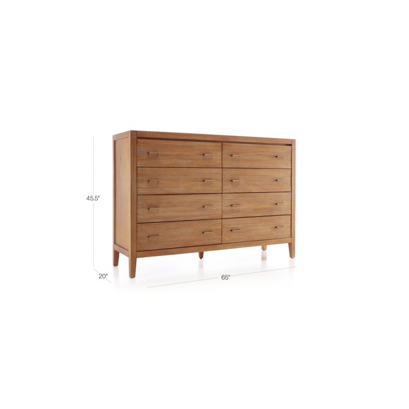 View Dawson Light Brown Wood 8-Drawer Dresser - image 2 of 5