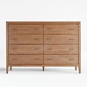 Dawson Light Brown Wood 8-Drawer Dresser