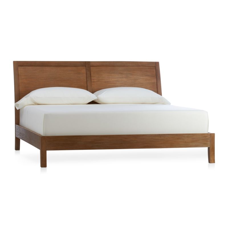 Dawson Light Brown Wood King Sleigh Bed - image 13 of 13