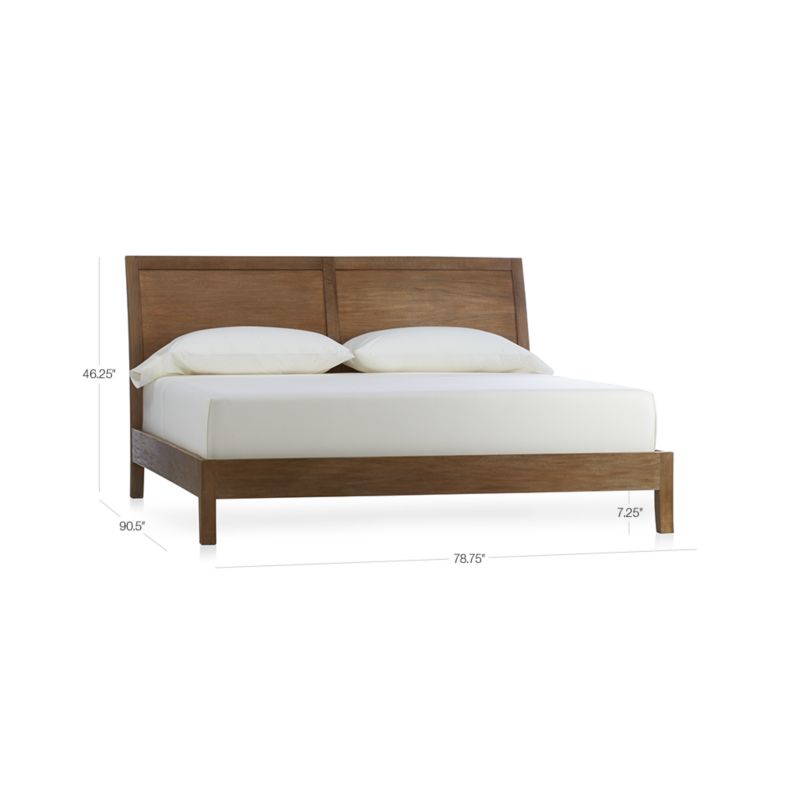 View Dawson Light Brown Wood King Sleigh Bed - image 2 of 14