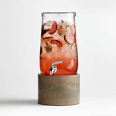 View Dax 1.75-Gallon Drink Dispenser with Brooks Grey Wood Stand details