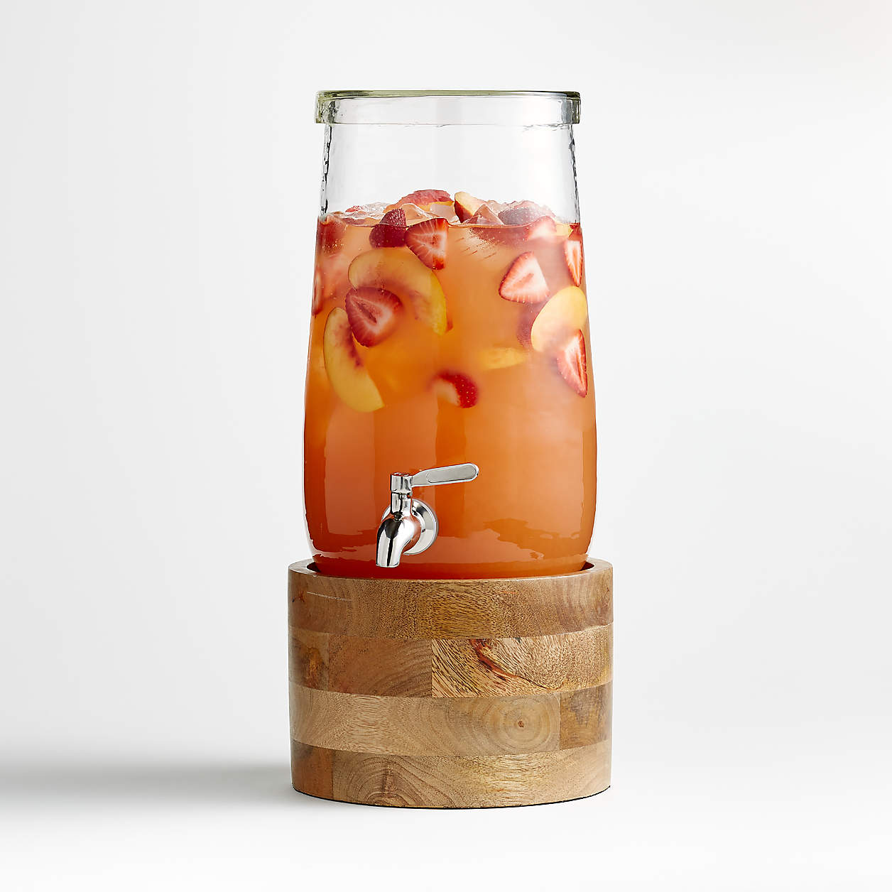 Dax Drink Dispenser with Brooks Wood Stand + Reviews Crate & Barrel