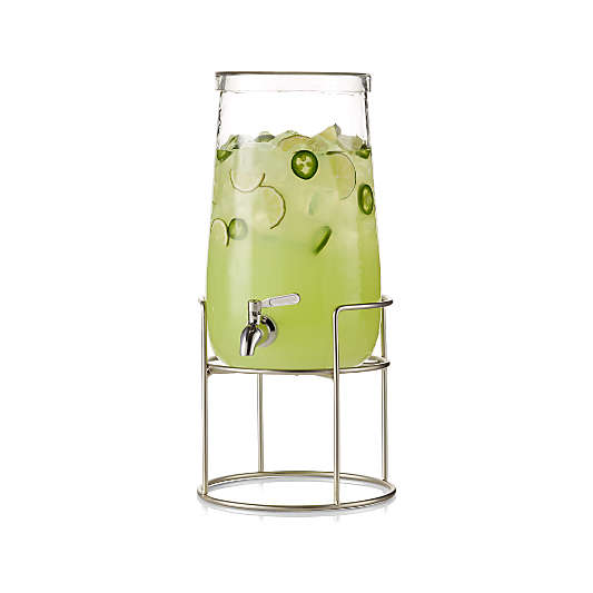 Dax 1.75-Gallon Drink Dispenser with Silver Stand