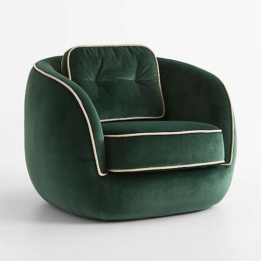 Members Only Kent Pine Velvet Kids Accent Chair by Venus Williams