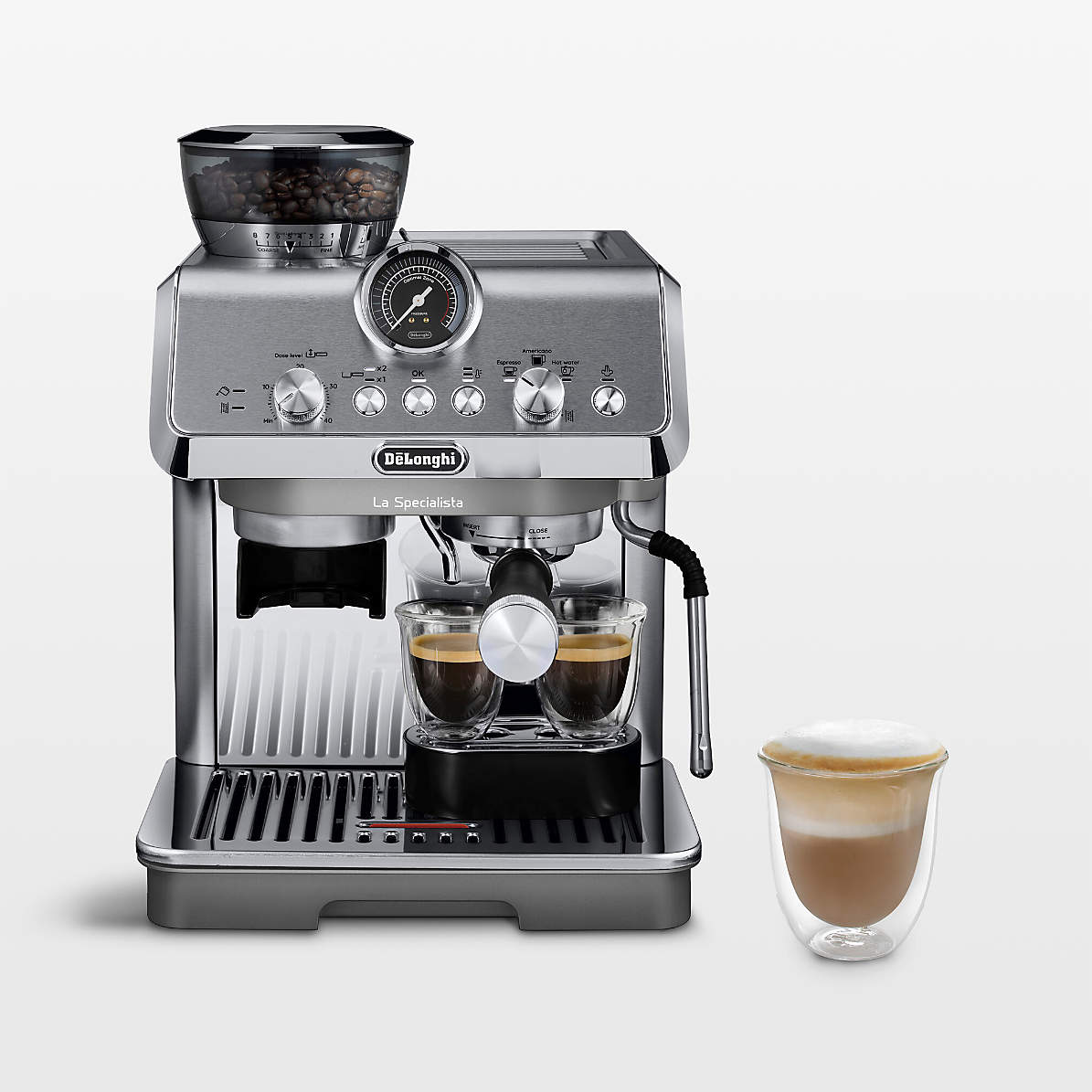 Contaminated Besides Ready De'Longhi La Specialista Arte Stainless Steel Espresso Machine with Grinder  + Reviews | Crate & Barrel