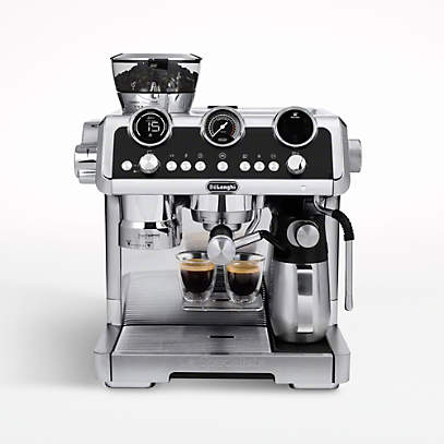  De'Longhi Manual Espresso Machine with 15 Bar Pump, Milk  Frother, and 2 Thermo Espresso Glasses: Home & Kitchen