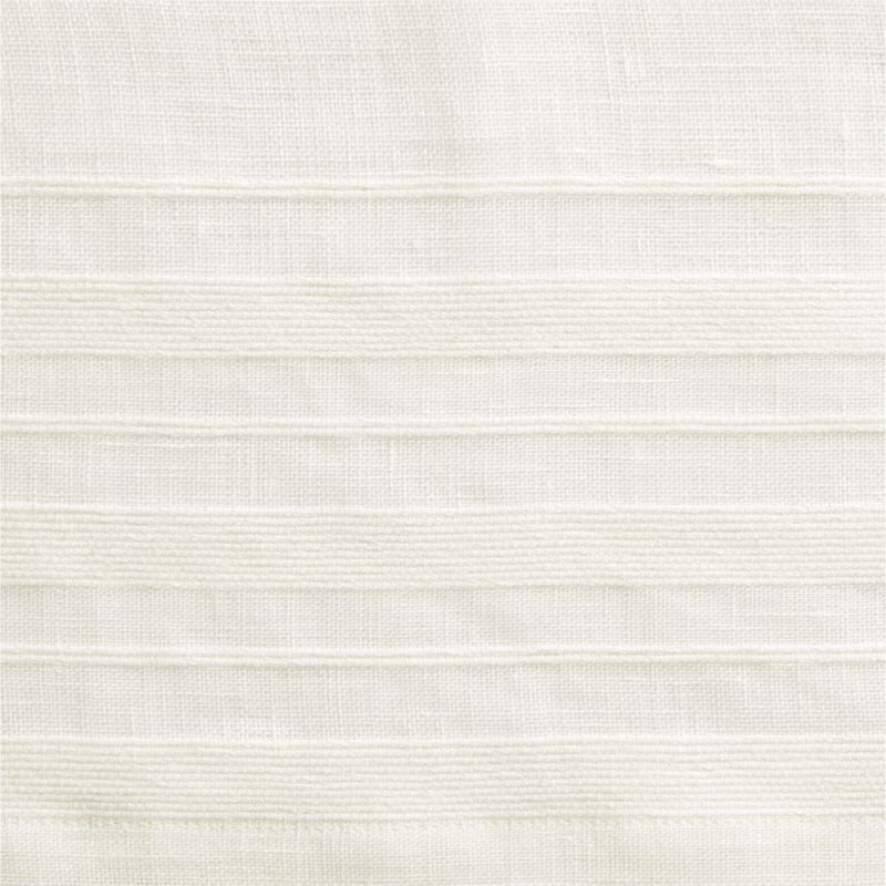 Ivory EUROPEAN FLAX ™-Certified Linen Sheer Stripe Window Curtain Panel 52"x108" - image 7 of 9