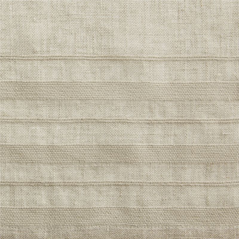 Warm Beige EUROPEAN FLAX ™-Certified Linen Sheer Stripe Window Curtain Panel 52"x96" - image 4 of 7