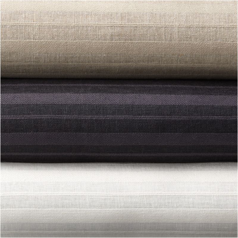 Warm Beige EUROPEAN FLAX ™-Certified Linen Sheer Stripe Window Curtain Panel 52"x96" - image 6 of 7