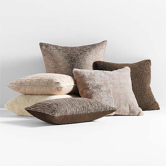 Deep Brown Throw Pillow Arrangement