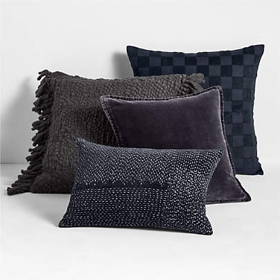Deep Indigo Throw Pillow Arrangement