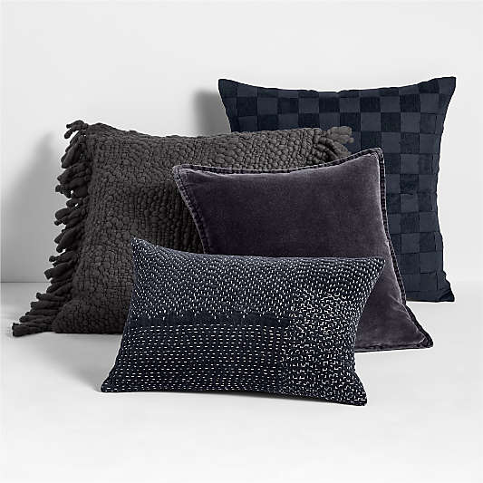 Deep Indigo Throw Pillow Arrangement