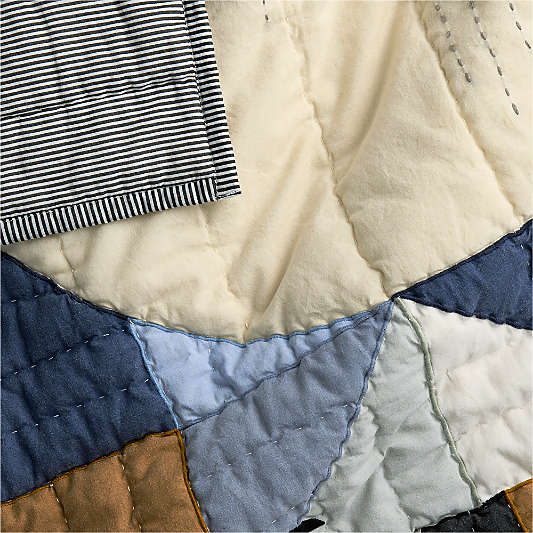 Deep Sea Organic Cotton Baby Crib Quilt