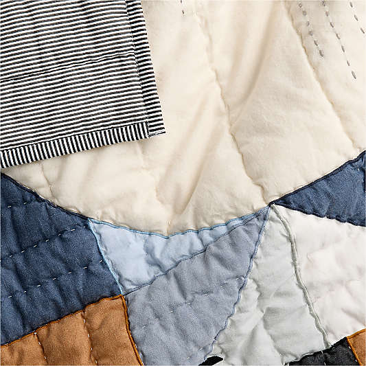 Deep Sea Organic Cotton Baby Crib Quilt